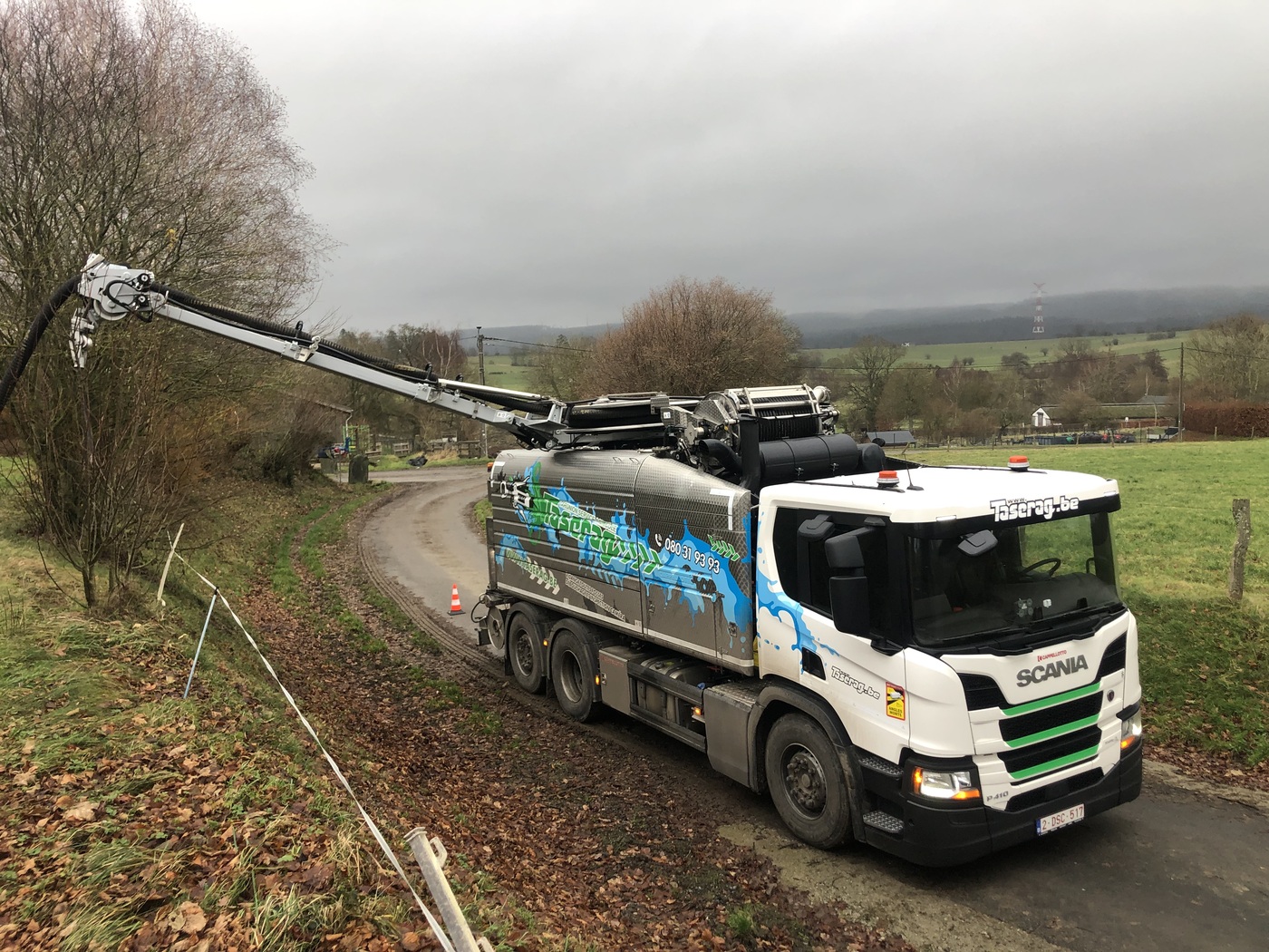 Taserag - Camion hydrocureur Scania pour vidange et épuration